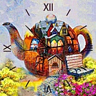 7303010P Чайный дом - алмазные часы - COLOR KIT