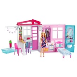 Переносной кукольный дом Barbie с мебелью и аксессуарами FXG54