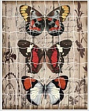 Мозайка - стикер пазл Панно из бабочек XD02