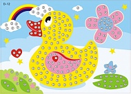 Мозайка - стикер Утенок D012