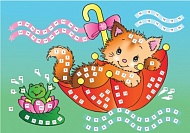 Мозайка - стикер Котенок B009
