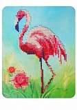 M013 Розовый фламинго алмазная картина - COLOR KIT