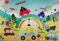 Мозайка - стикер Автомобили 3D DF-A-6612