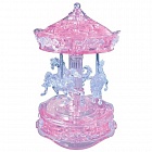 3D пазл головоломка Crystal Puzzle Карусель розовая