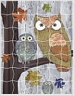 Мозайка - стикер пазл Совы XD10