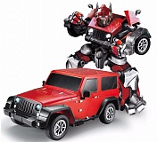 Радиоуправляемый робот трансформер Jeep Rubicon Красный цвет масштаб 1:14 - 2329PF