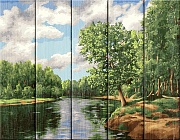 Летние облака. Жанна Когай - картина по номерам на дереве PKW-1 51