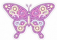 Мозайка - стикер Сиреневая бабочка HD002