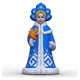 3D Игрушка раскраска Снегурочка с белочкой Ир-018